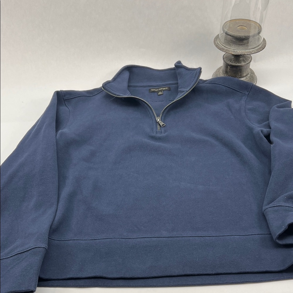 Banana Republic Men's Blue Half-Zip Sweater